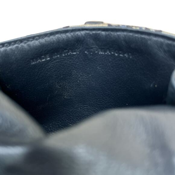 Christian Dior Oblique Nano Saddle Chain Pouch Blue On Beige Monogram 2020 - Picture 5 of 8